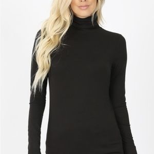 Itssy brand, NEW, scrunch mock turtleneck, black, small and medium available